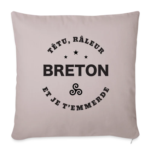 Breton Têtu et Râleur - Housse de coussin décorative 45 x 45 cm