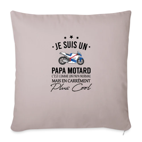 Super Papa Motard - Housse de coussin décorative 45 x 45 cm