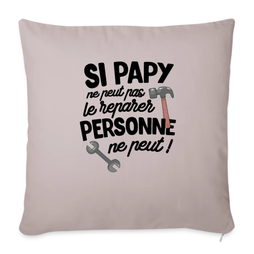 Super Papy Bricoleur - Housse de coussin décorative 45 x 45 cm