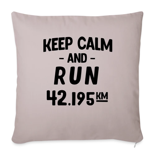 Keep Calm and Run : Motivation Course à Pied - Housse de coussin décorative 45 x 45 cm