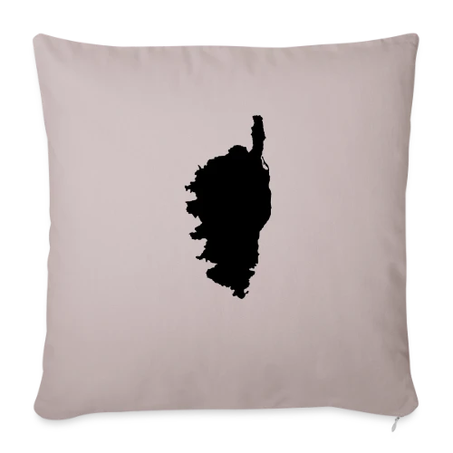 Silhouette Carte Corse - Housse de coussin décorative 45 x 45 cm