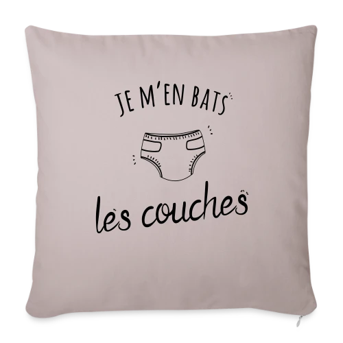 T-shirt Humour "Je M'en Bats Les Couches" - Idée Cadeau Drôle - Housse de coussin décorative 45 x 45 cm