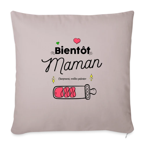 T-shirt Future Maman : Mon Cœur Bat Pour Deux - Housse de coussin décorative 45 x 45 cm