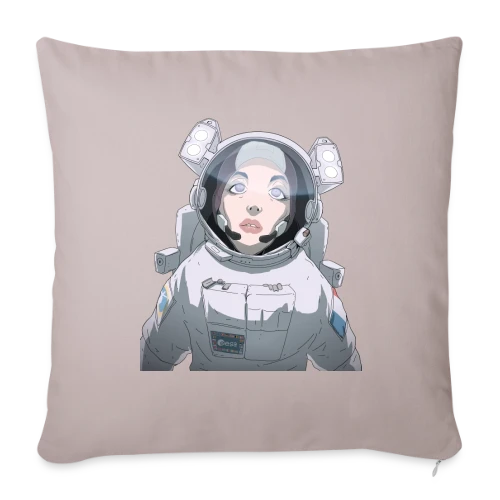 Astronaute Féminine Espace - Housse de coussin décorative 45 x 45 cm