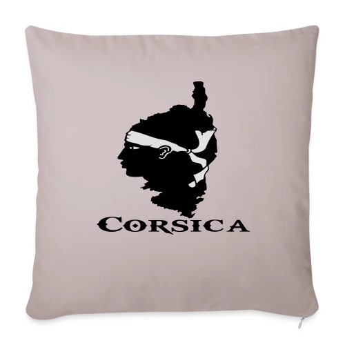 Carte Corse Tête de Maure - Housse de coussin décorative 45 x 45 cm