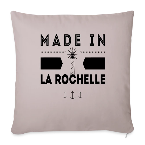 Né(e) à La Rochelle : L'Esprit Rochelais - Housse de coussin décorative 45 x 45 cm