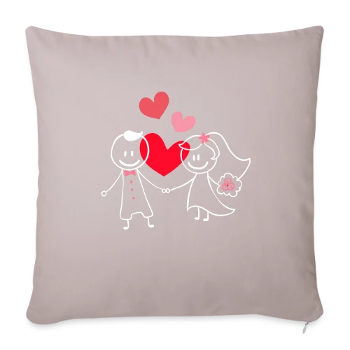 Célébration Mariage - Housse de coussin décorative 45 x 45 cm