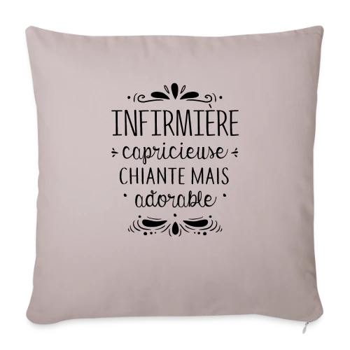 Infirmière : Chiante Mais Adorable - Housse de coussin décorative 45 x 45 cm