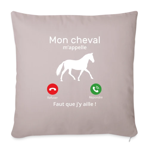 Mon Cheval M'appelle - Housse de coussin décorative 45 x 45 cm