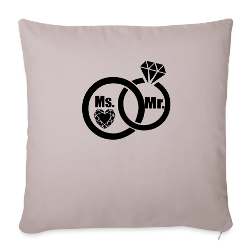 Célébration Mariage - Housse de coussin décorative 45 x 45 cm