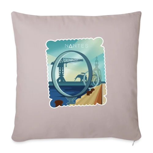 T-Shirt Ville de Nantes - Design Urbain - Housse de coussin décorative 45 x 45 cm