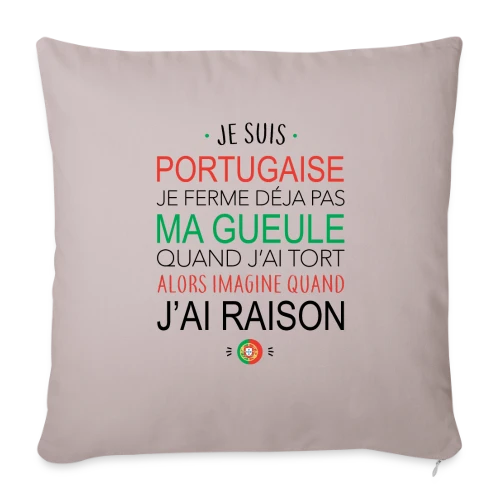T-Shirt Portugaise : Ma Voix Compte, Toujours Raison ! - Housse de coussin décorative 45 x 45 cm