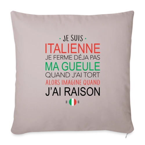 T-shirt "Italienne : Ma Voix, Ma Loi" - Housse de coussin décorative 45 x 45 cm