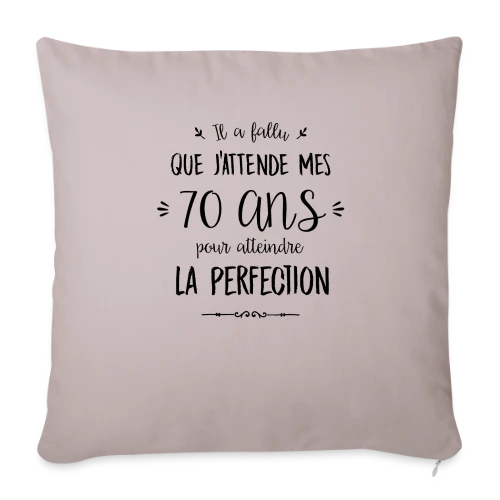 70 Ans : L'Âge d'Or de la Perfection - Housse de coussin décorative 45 x 45 cm