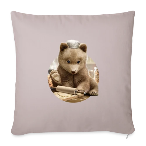 Ourson Chef - Housse de coussin décorative 45 x 45 cm