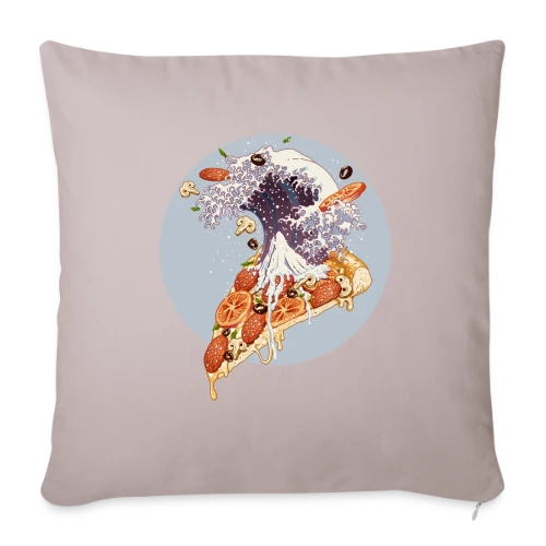 La Grande Vague de Pizza Kanagawa - Housse de coussin décorative 45 x 45 cm