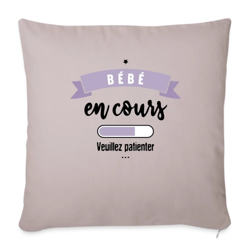 Bébé en Cours : Annonce Humoristique & Originale - Housse de coussin décorative 45 x 45 cm