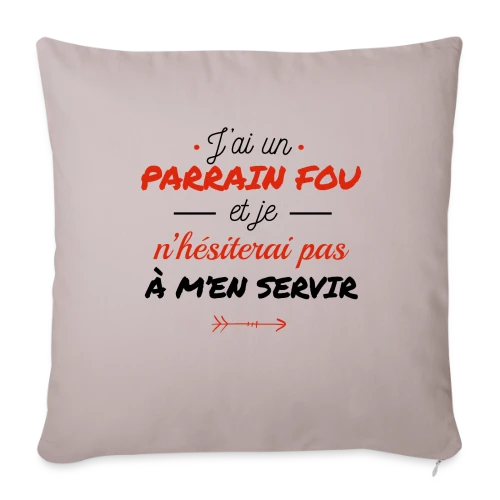 Mon Parrain Dément - Housse de coussin décorative 45 x 45 cm