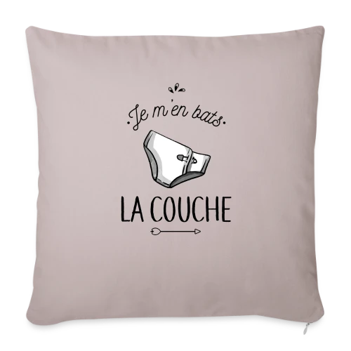 Je m'en Bats la Couche : Humour & Décontraction - Housse de coussin décorative 45 x 45 cm