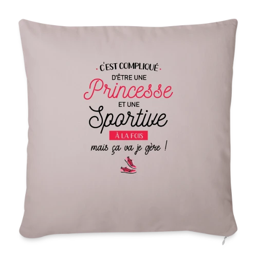 Princesse Sportive : Je Gère ! - Housse de coussin décorative 45 x 45 cm