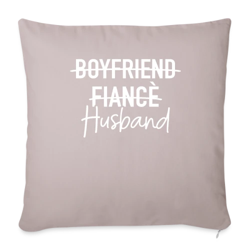 Ami, Fiancé, Époux : Mariage - Housse de coussin décorative 45 x 45 cm