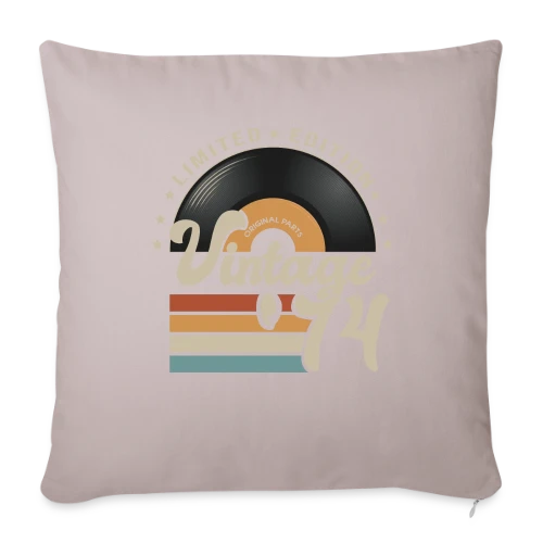 Vinyle Vintage 1974 – Anniversaire 49 ans - Housse de coussin décorative 45 x 45 cm