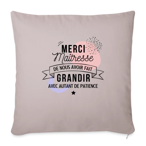 Maîtresse en Or : Merci pour tout ! - Housse de coussin décorative 45 x 45 cm