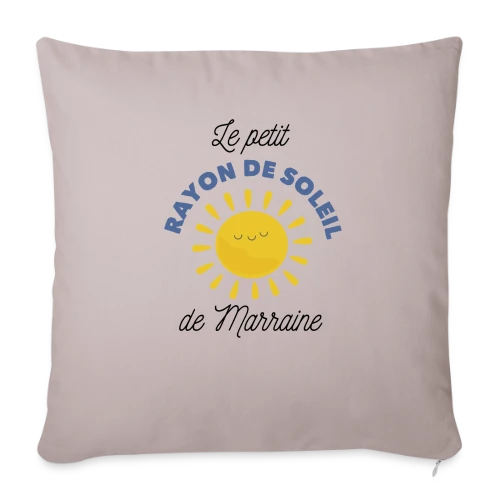 Marraine : Mon Rayon de Soleil - Housse de coussin décorative 45 x 45 cm