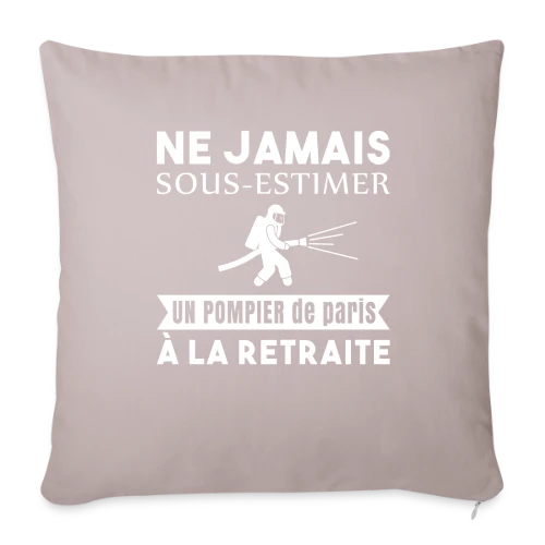 Pompier de Paris Retraité - Housse de coussin décorative 45 x 45 cm