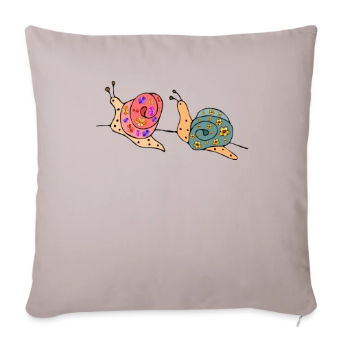 L'Escargot Chic - Housse de coussin décorative 45 x 45 cm