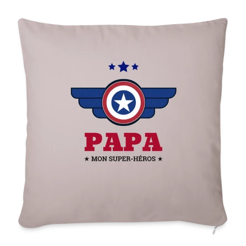 T-shirt Super Papa Héros - Housse de coussin décorative 45 x 45 cm