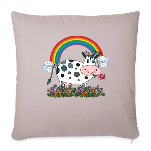 La Vache Coquette - Housse de coussin décorative 45 x 45 cm