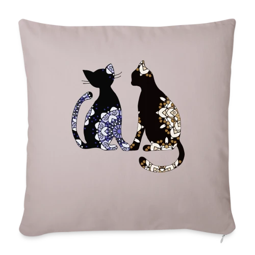 Passion Féline - Housse de coussin décorative 45 x 45 cm