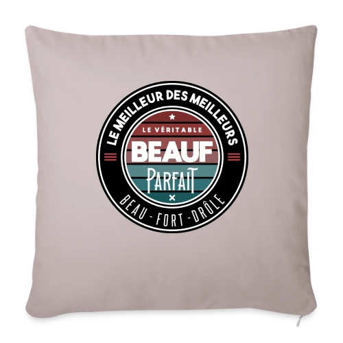 Le Véritable Beauf Parfait : Le T-shirt Humour Homme - Housse de coussin décorative 45 x 45 cm