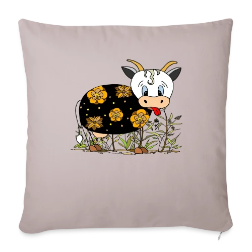 La Vache Joyeuse - Housse de coussin décorative 45 x 45 cm