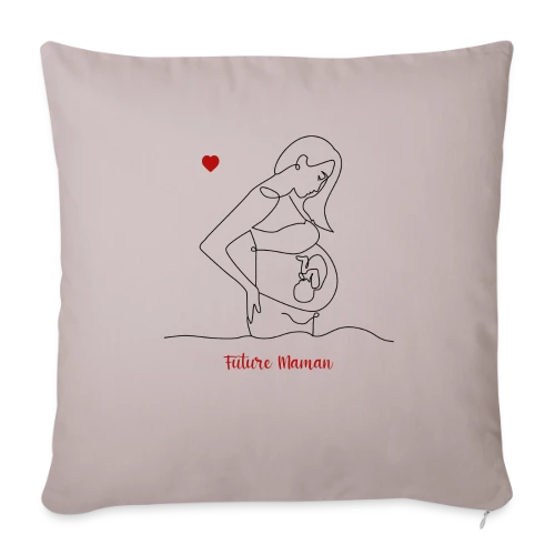 Future Maman : Douce Attente - Housse de coussin décorative 45 x 45 cm