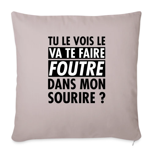 L'?il Qui Dit Tout : "Va te faire foutre ?" - Housse de coussin décorative 45 x 45 cm