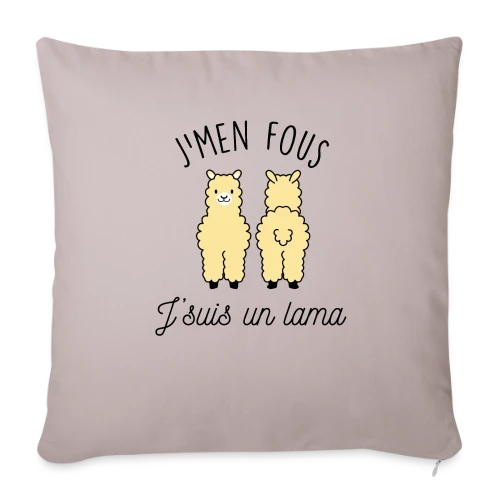 T-shirt "J'men fous j'suis un lama" - Humour Décalé - Housse de coussin décorative 45 x 45 cm