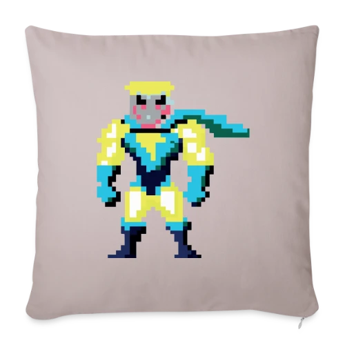 Super-Héros Pixel Franck - Housse de coussin décorative 45 x 45 cm