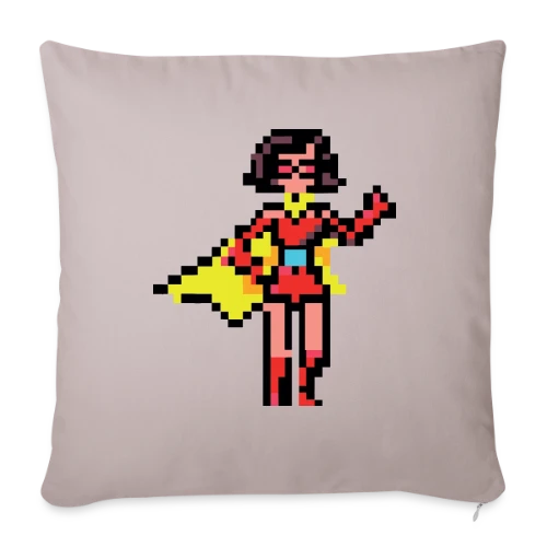 Super-Héroïne Rétro Mag - Housse de coussin décorative 45 x 45 cm