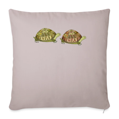 Tortue Élégante - Housse de coussin décorative 45 x 45 cm