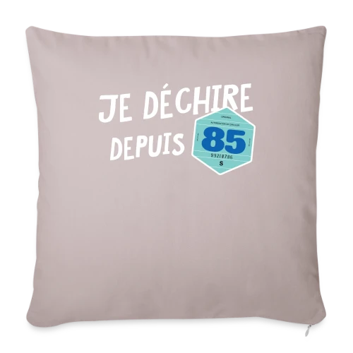 T-shirt Je déchire depuis 85 - Style Vignette Auto Rétro Vintage - Housse de coussin décorative 45 x 45 cm