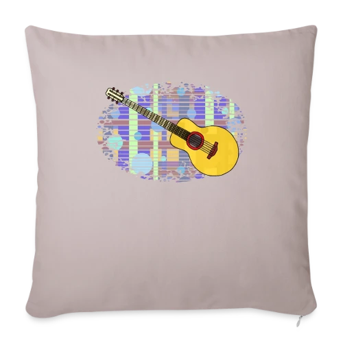 Mélodie Guitare - Housse de coussin décorative 45 x 45 cm