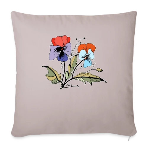 Éclat Floral - Housse de coussin décorative 45 x 45 cm