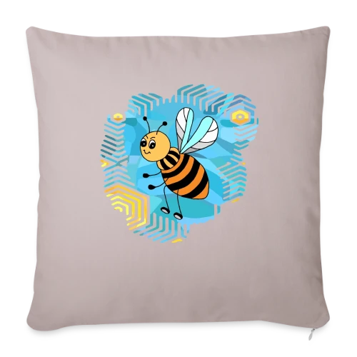 L'Abeille Élégante - Housse de coussin décorative 45 x 45 cm