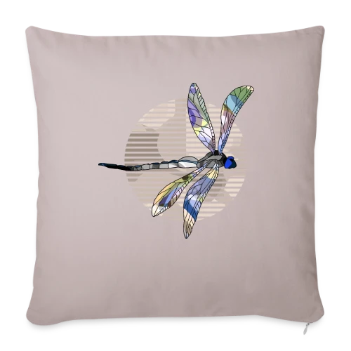 Libellule Enchantée - Housse de coussin décorative 45 x 45 cm