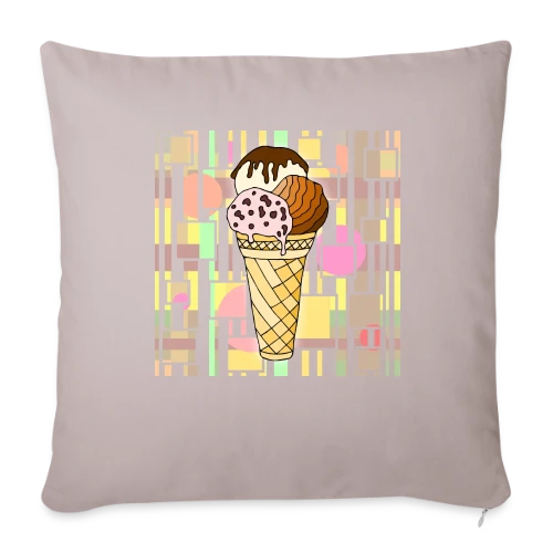 Plaisir Glacé Gourmand - Housse de coussin décorative 45 x 45 cm