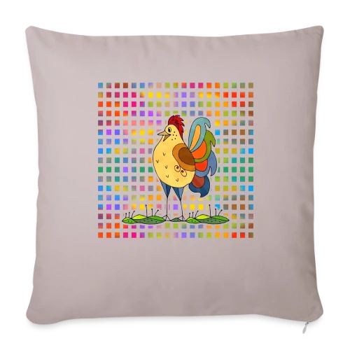 Coq Fier - Housse de coussin décorative 45 x 45 cm