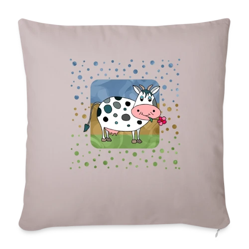 La Vache Joyeuse - Housse de coussin décorative 45 x 45 cm