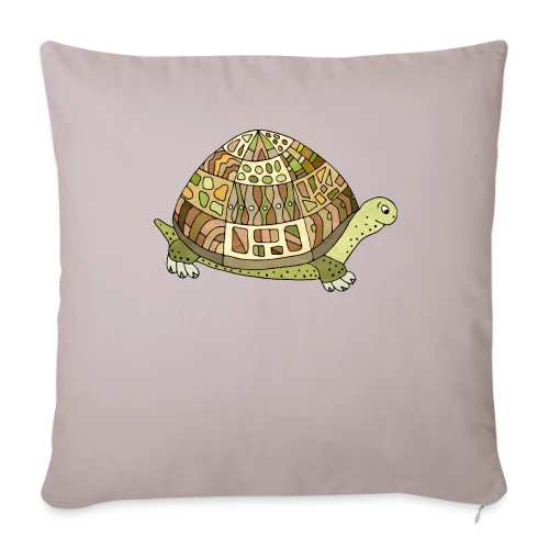 Tortue Mignonne - Housse de coussin décorative 45 x 45 cm